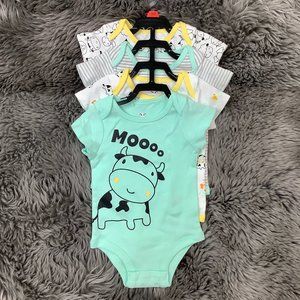 Rococo | Infant Bodysuit | 4 Pack | Farm Theme